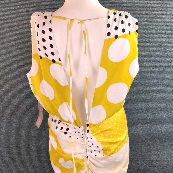 Eva Mendes For NY & Co Fabulous Polka Dot Faux Wrap Dress!! - Picture 13 of 17